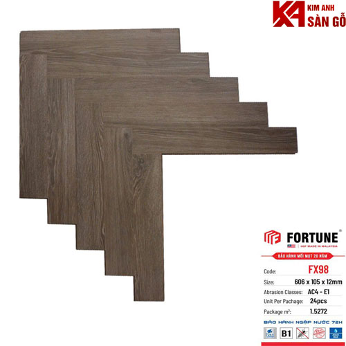 Sàn Gỗ Xương Cá 12mm Fortune FX-98